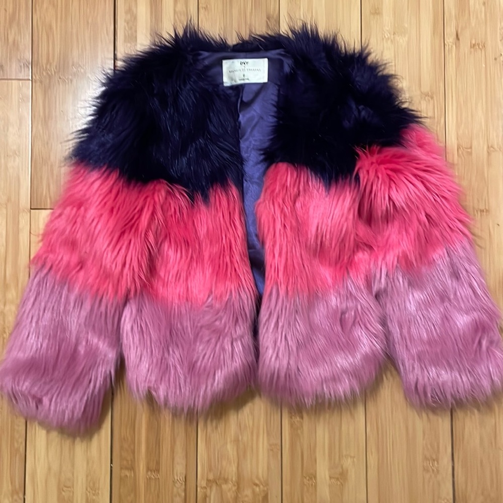 Kids DVF Faux Fur Jacket. Size 8